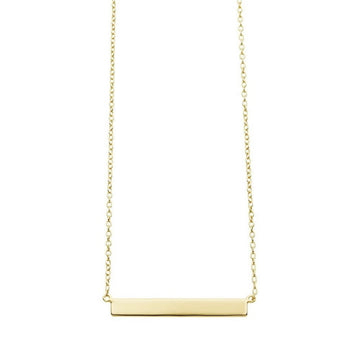 Gold narrow plate necklace
