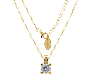 Gold Chain with Circular Diamante Design