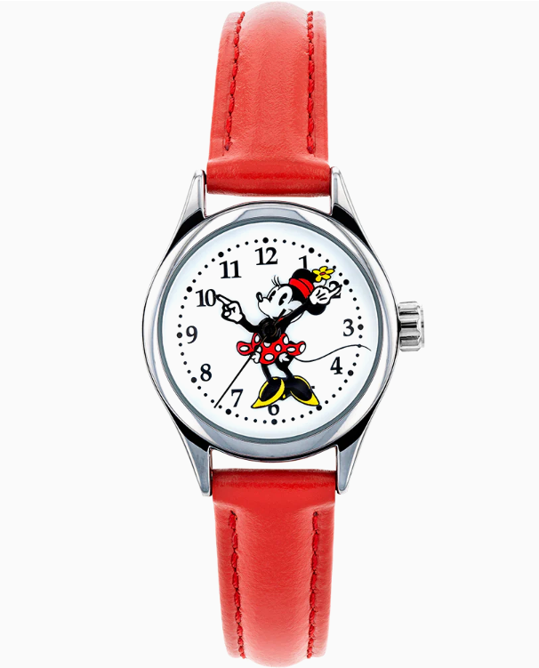 Disney Petite Minnie Mouse Red Leather Watch 12mm