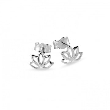 Sterling Silver Lotus Stud Colour