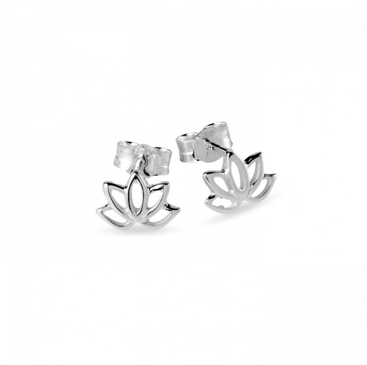 Sterling Silver Lotus Stud Colour