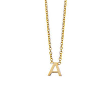 Load image into Gallery viewer, Gold necklace with initial pendant
