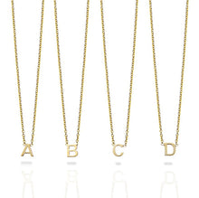 Load image into Gallery viewer, Gold necklace with initial pendant
