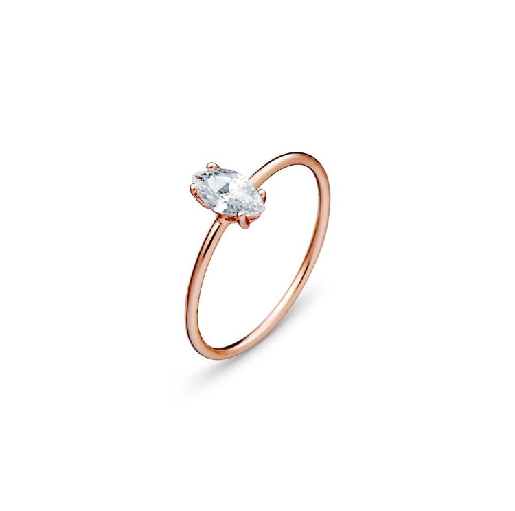 Rose gold ring with CZ