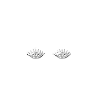 Sterling Silver Eye Stud Earrings