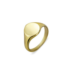 Gold small signet ring