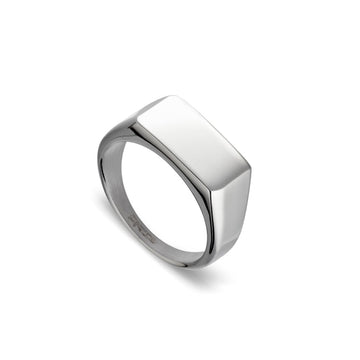 Silver Rectangle Signet Men's Ring