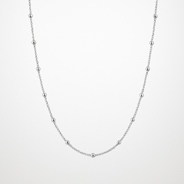 Silver Ball and Chain Necklace