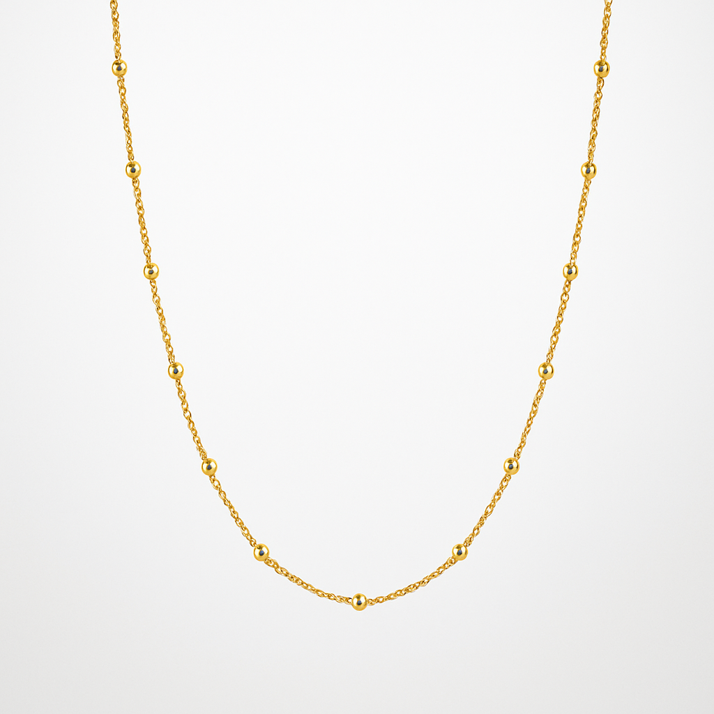 Gold Ball and Chain Necklace