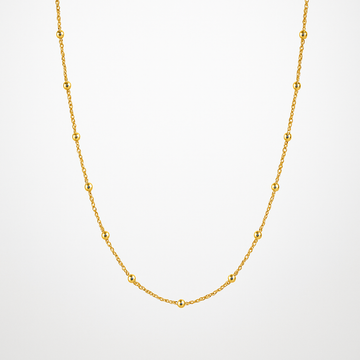 Gold Ball and Chain Necklace