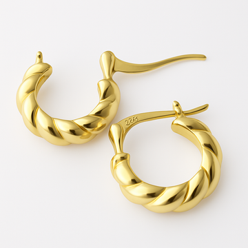 Golden Baguette Hoop