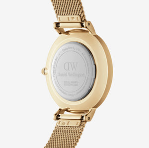 Daniel Wellington Classic Mesh Onyx Watch - Gold