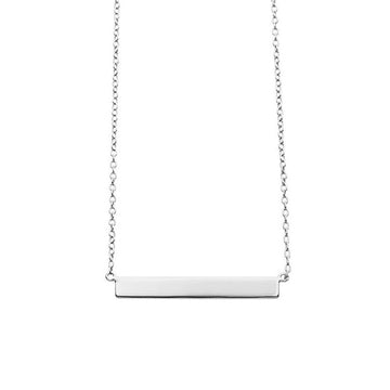 Sterling silver narrow plate necklace