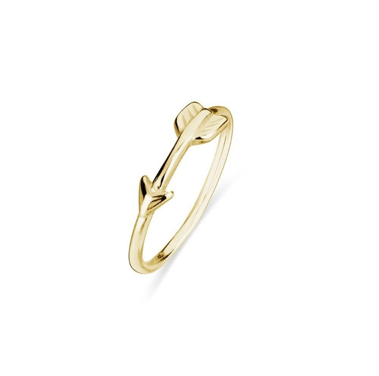 Gold arrow midi ring