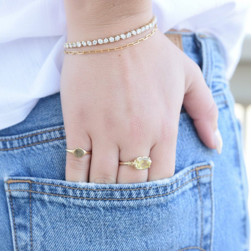 9ct Yellow Gold Lab Grown Ring