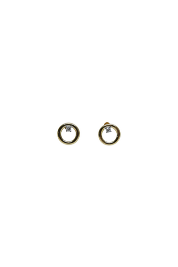 9ct Yellow Gold & Lab-Grown Diamond Earrings